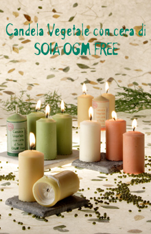 Candela di Soia Ogm-free, fragranza Zucchero di Canna - VEDI SCHEDA
