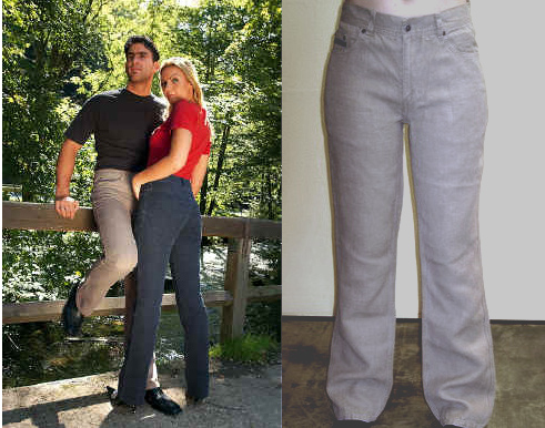 Jeans in canapa 100% - Colore: grigio