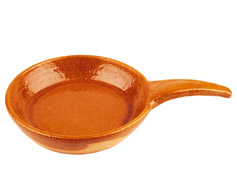 PADELLA CON MANICO a base 19 cm. ed altezza 5 cm.