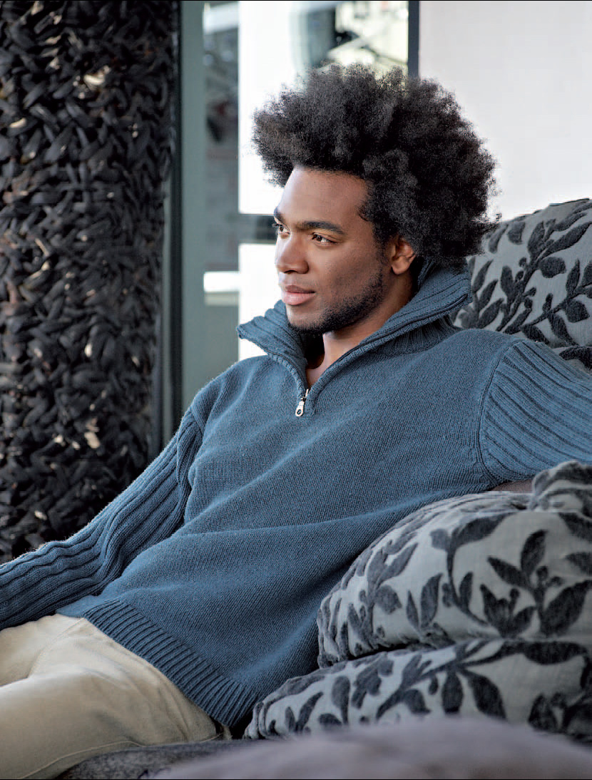 Maglia collo alto con zip  - Canapa e cotone biologico