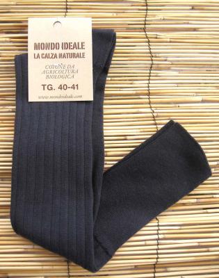 Calze lunghe in cotone biologico - Uomo e donna - Colore: nero